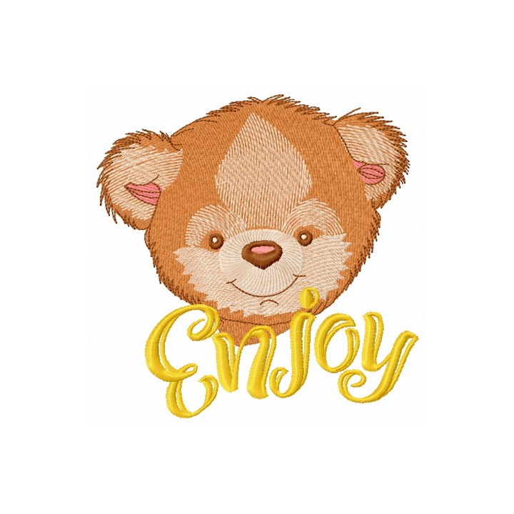 Teddy bear with bath towel 4 embroidery design - Embroidery Design