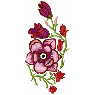 Lush rose embroidery design - Embroidery Design
