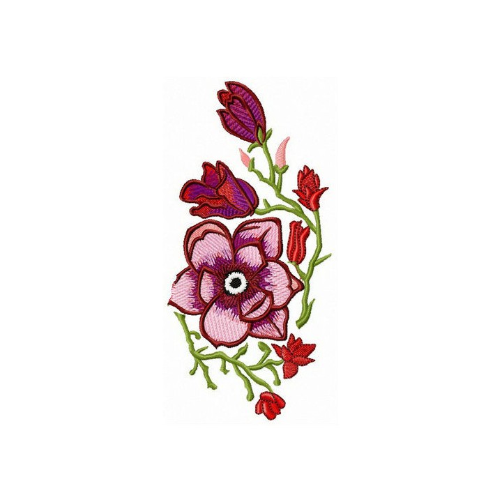 Lush rose embroidery design - Embroidery Design