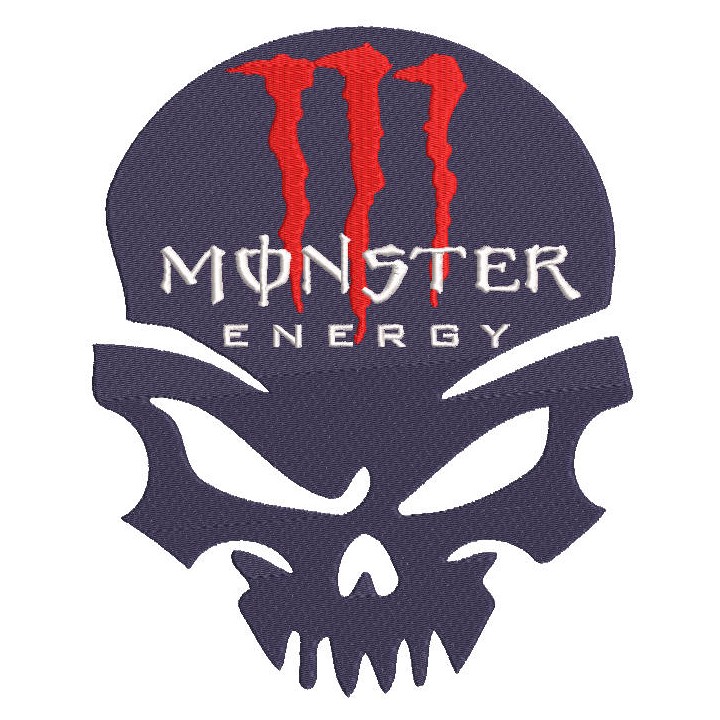Monster Energy Calavera embroidery design - Embroidery Design