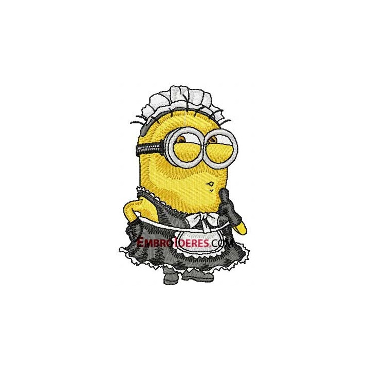 Suspicious Minion embroidery design - Embroidery Design
