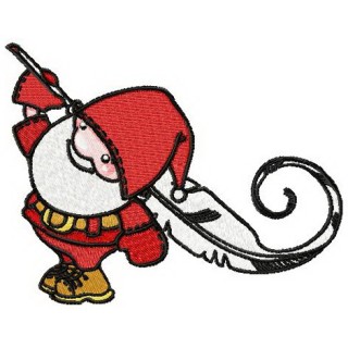 Santa writing 2 embroidery design - Embroidery Design