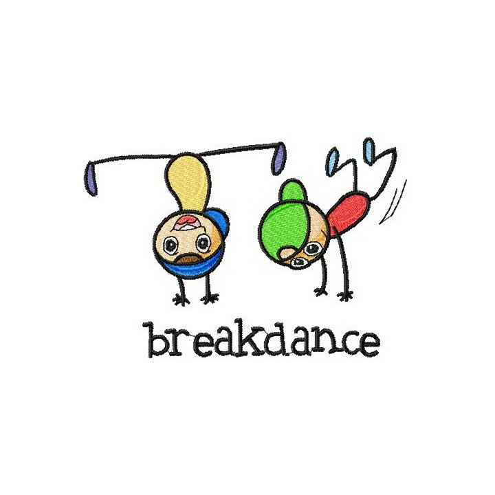 Breakdance embroidery design - Embroidery Design