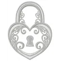 Tiffany keylock 3 embroidery design featuring an intricate key motif, ideal for personalizing bags or clothing.