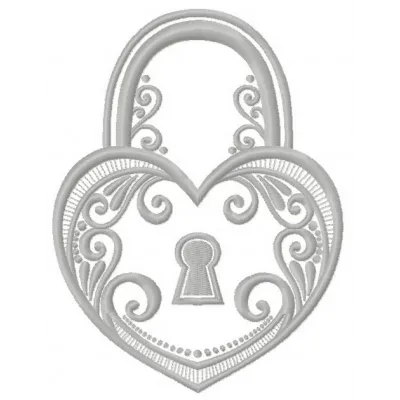 Tiffany keylock 3 embroidery design featuring an intricate key motif, ideal for personalizing bags or clothing.
