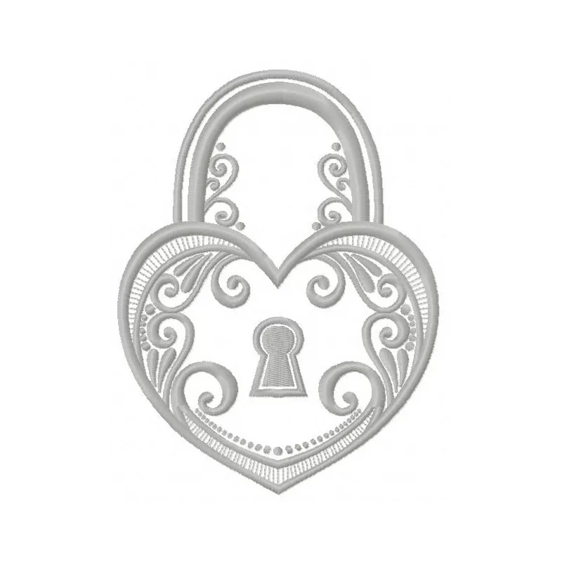 Tiffany keylock 3 embroidery design featuring an intricate key motif, ideal for personalizing bags or clothing.