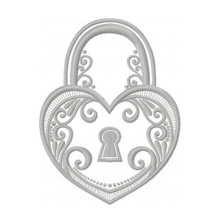 Tiffany keylock 3 embroidery design - Embroidery Design