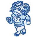 North Carolina Tar Heels mascot embroidery design showcasing a spirited logo for creative stitching projects.