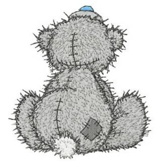 Teddy Bear missing you embroidery design - Embroidery Design