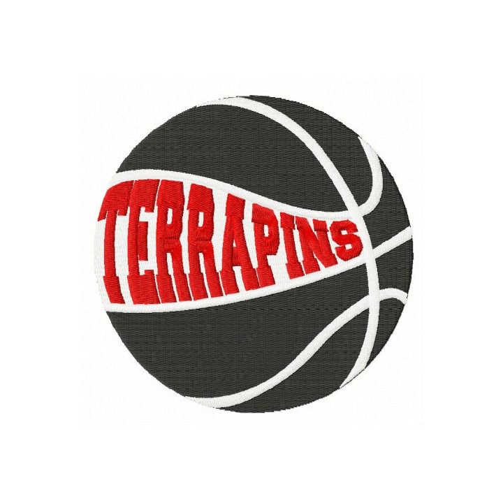Maryland Terrapins basketball logo embroidery design - Embroidery Design