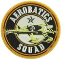 Aerobatics Squad embroidery design showcasing vintage aviation theme for creative stitching on apparel and accessories.