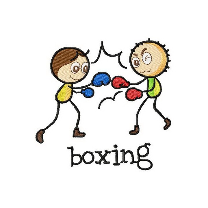 Boxing embroidery design - Embroidery Design