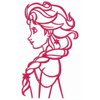 Young Elsa embroidery design - Embroidery Design