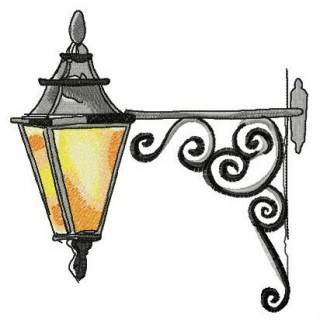 Old lantern embroidery design - Embroidery Design