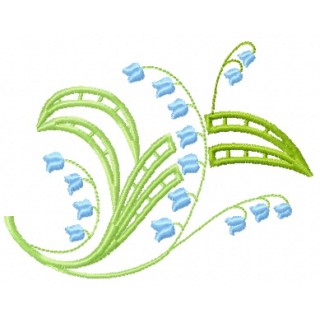 Lily of the valley lace embroidery design - Embroidery Design