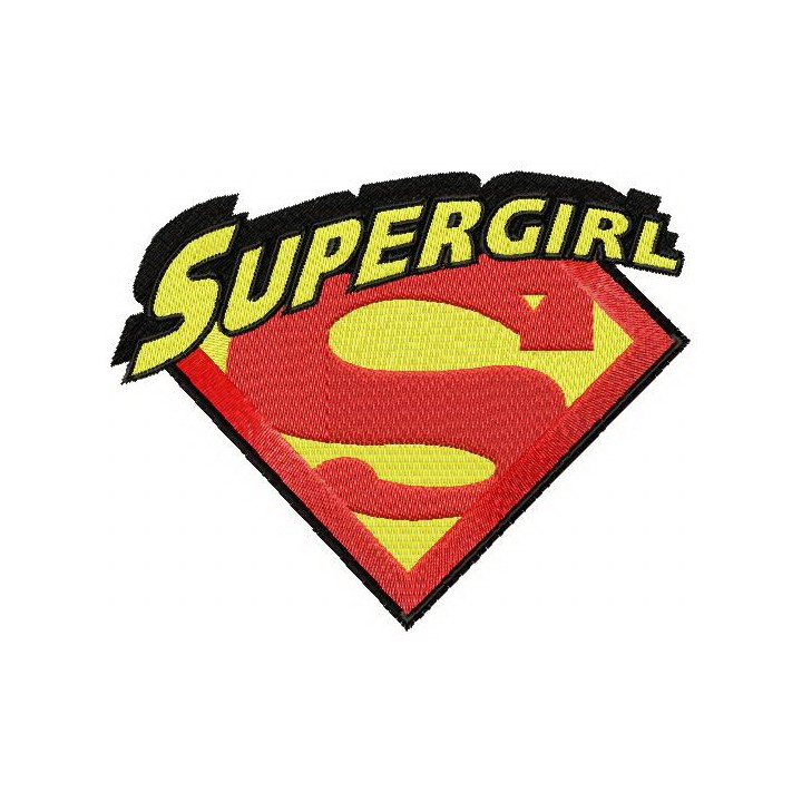 Supergirl classic logo embroidery design - Embroidery Design