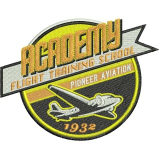 Academy flight training school embroidery design - Embroidery Design