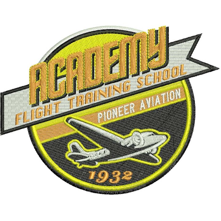 Academy flight training school embroidery design - Embroidery Design