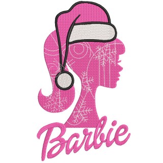Barbie Santa hat embroidery design - Embroidery Design