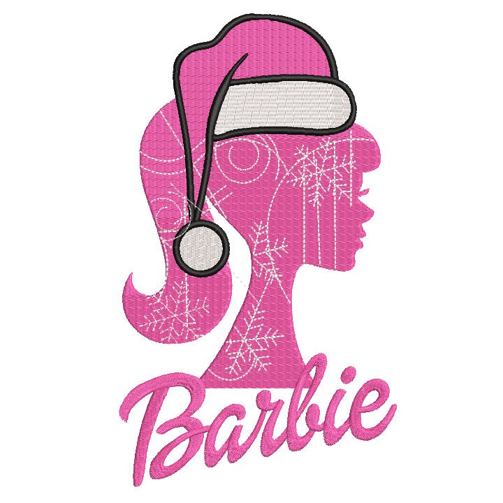 Barbie Santa hat embroidery design - Embroidery Design