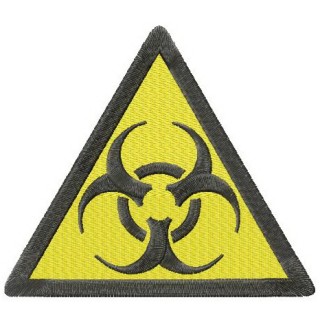 Biohazard road symbol embroidery design - Embroidery Design