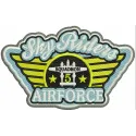 Sky Riders Airforce embroidery design featuring vintage aviation motifs for stitching on apparel and accessories.