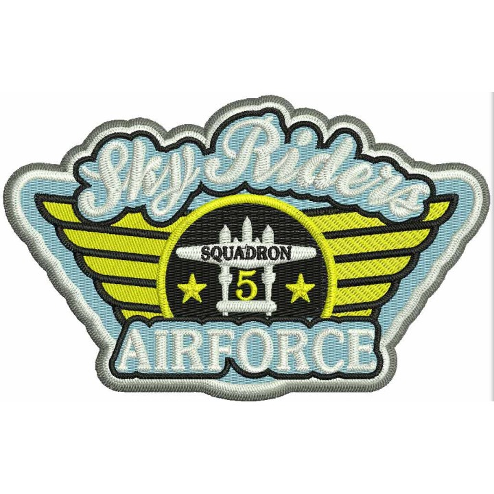 Sky Riders Airforce embroidery design - Embroidery Design