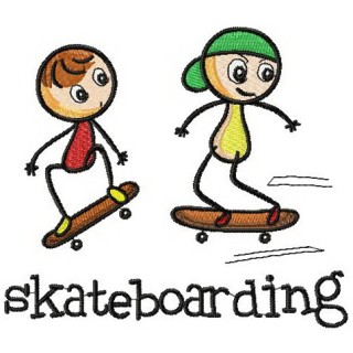 Skateboarding embroidery design - Embroidery Design