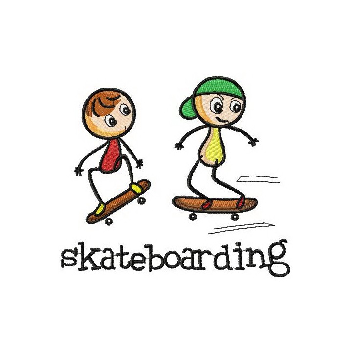 Skateboarding embroidery design - Embroidery Design
