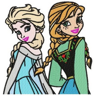 Frozen sisters embroidery design - Embroidery Design
