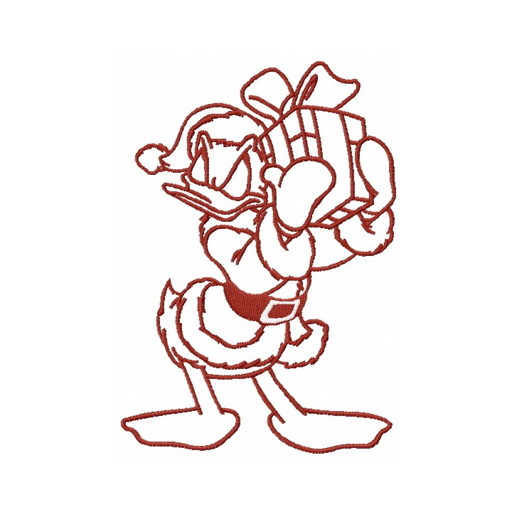 Donald's present 4 embroidery design - Embroidery Design