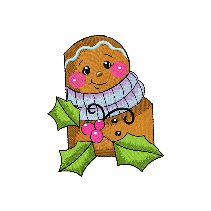 Gingerbread man 3 embroidery design - Embroidery Design