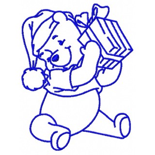 Winnie's present 4 embroidery design - Embroidery Design