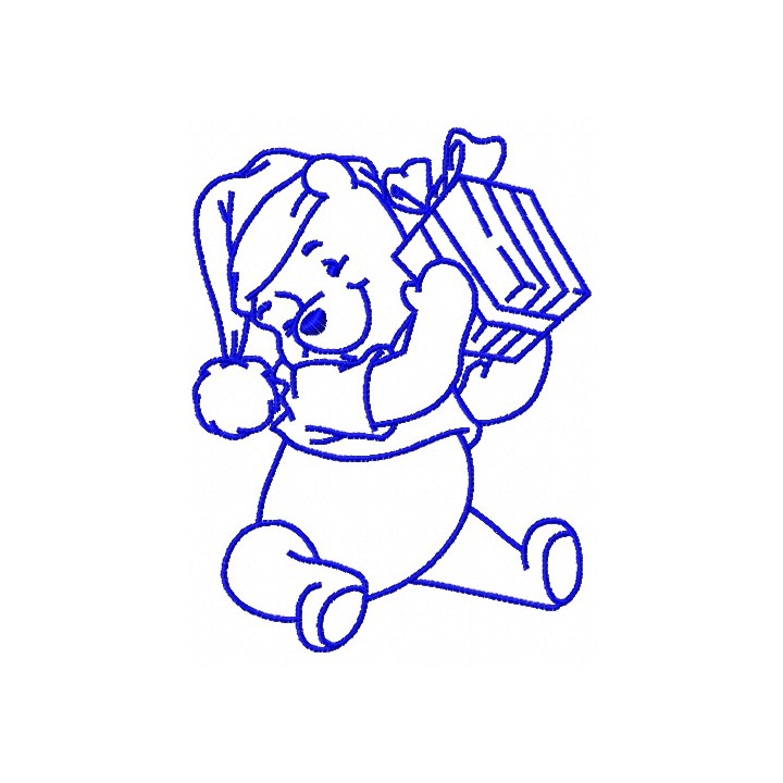 Winnie's present 4 embroidery design - Embroidery Design