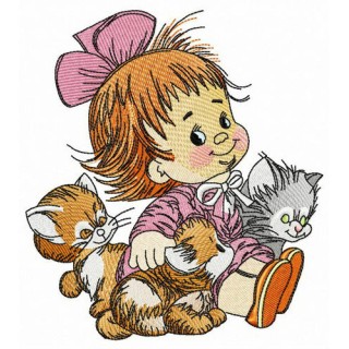 My three kittens embroidery design - Embroidery Design