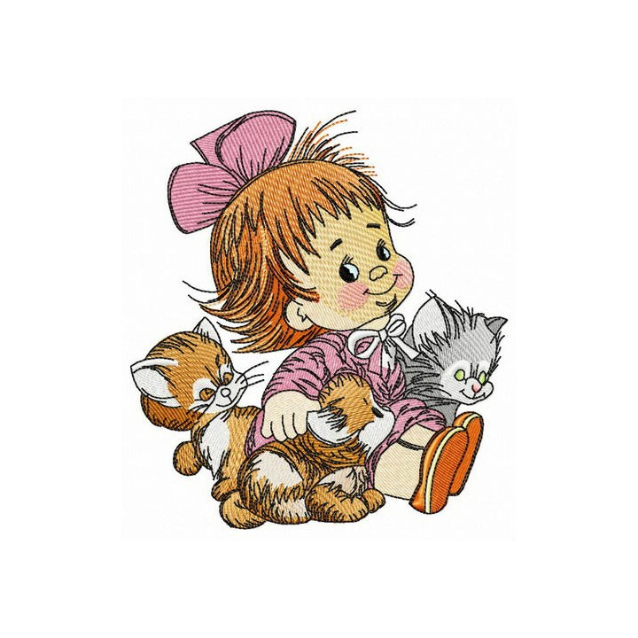 My three kittens embroidery design - Embroidery Design