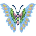 Butterfly 10 embroidery design featuring a colorful insect motif, perfect for embellishing apparel and home decor.