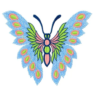 Butterfly 10 embroidery design featuring a colorful insect motif, perfect for embellishing apparel and home decor.