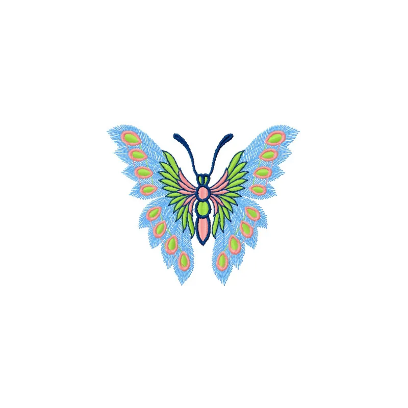 Butterfly 10 embroidery design featuring a colorful insect motif, perfect for embellishing apparel and home decor.
