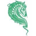 Preview of Horse Heart 8 embroidery design featuring a heart-shaped horse motif for creative stitching projects.