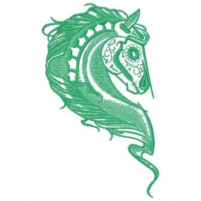 Preview of Horse Heart 8 embroidery design featuring a heart-shaped horse motif for creative stitching projects.