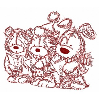 Christmas songs 5 embroidery design - Embroidery Design