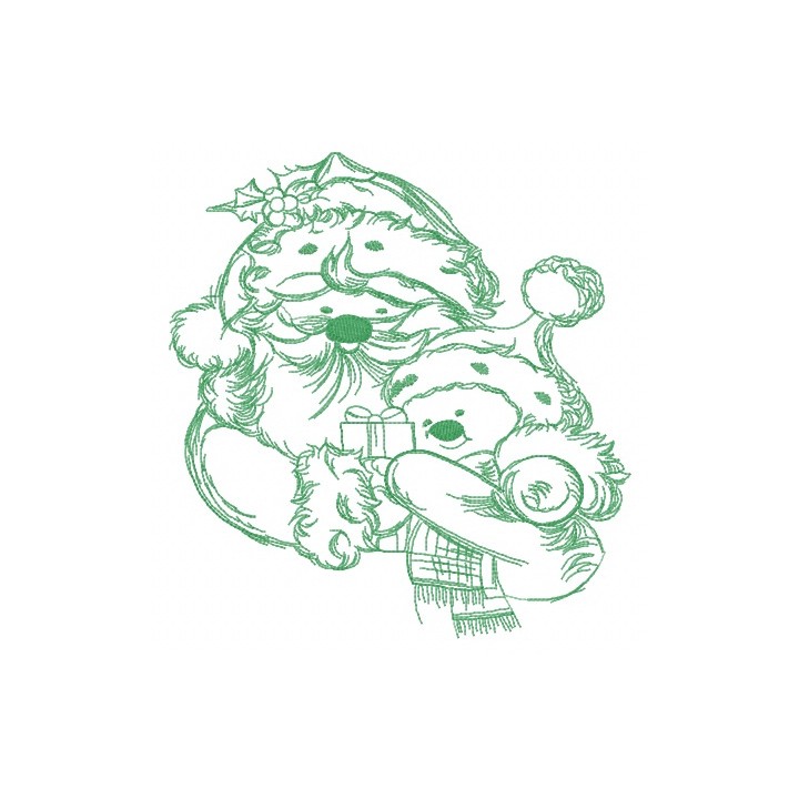 Santa and snowman 5 embroidery design - Embroidery Design