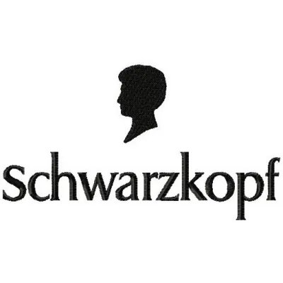 Schwarzkopf embroidery design showcasing intricate stitching patterns ideal for cosmetic-themed projects.