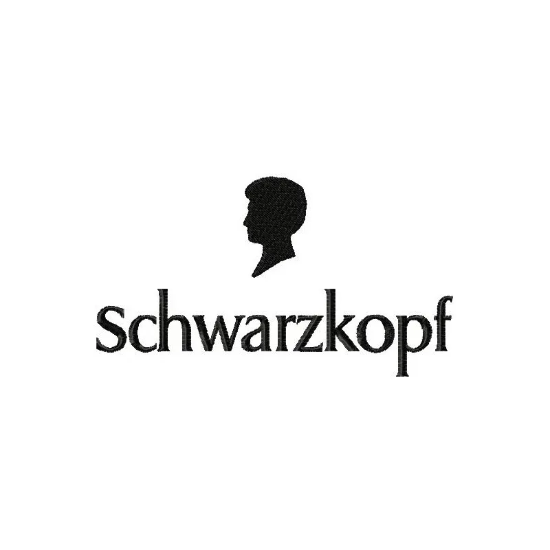 Schwarzkopf embroidery design showcasing intricate stitching patterns ideal for cosmetic-themed projects.