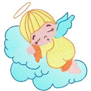 Sleeping angel embroidery design - Embroidery Design