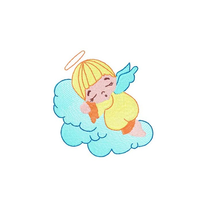 Sleeping angel embroidery design - Embroidery Design