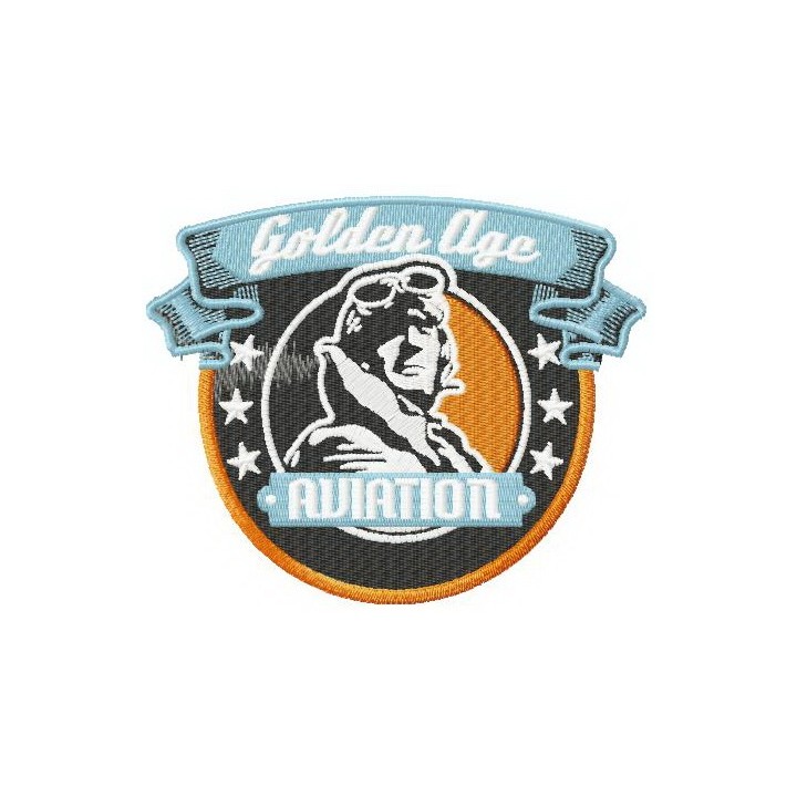 Aviation golden age embroidery design - Embroidery Design