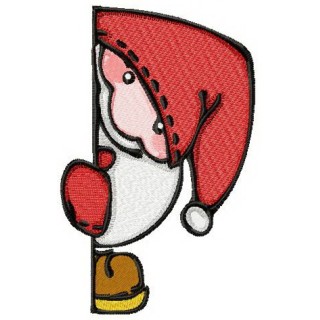 Santa smiling embroidery design - Embroidery Design