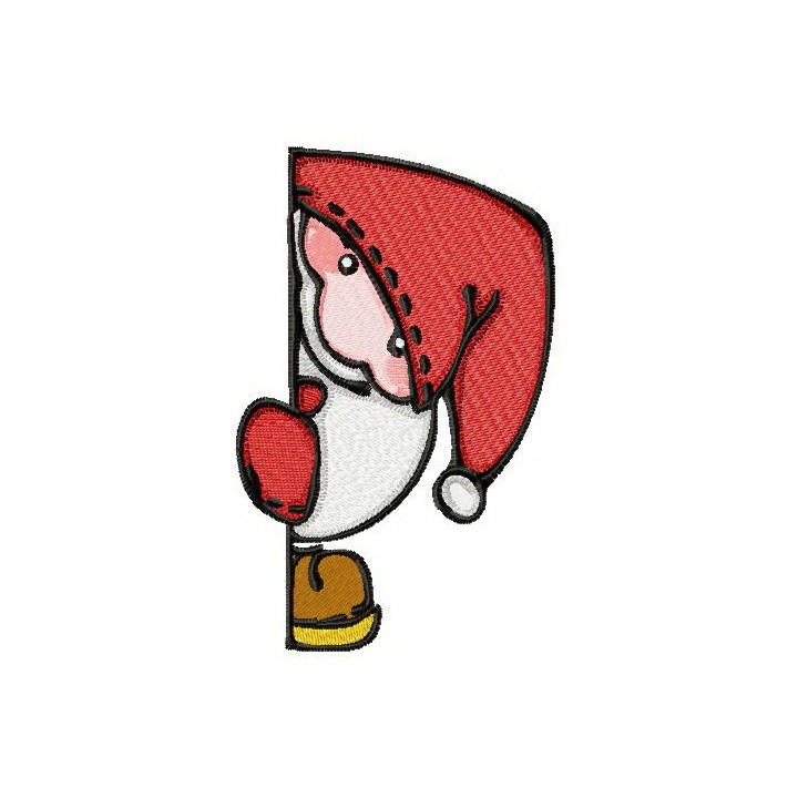 Santa smiling embroidery design - Embroidery Design